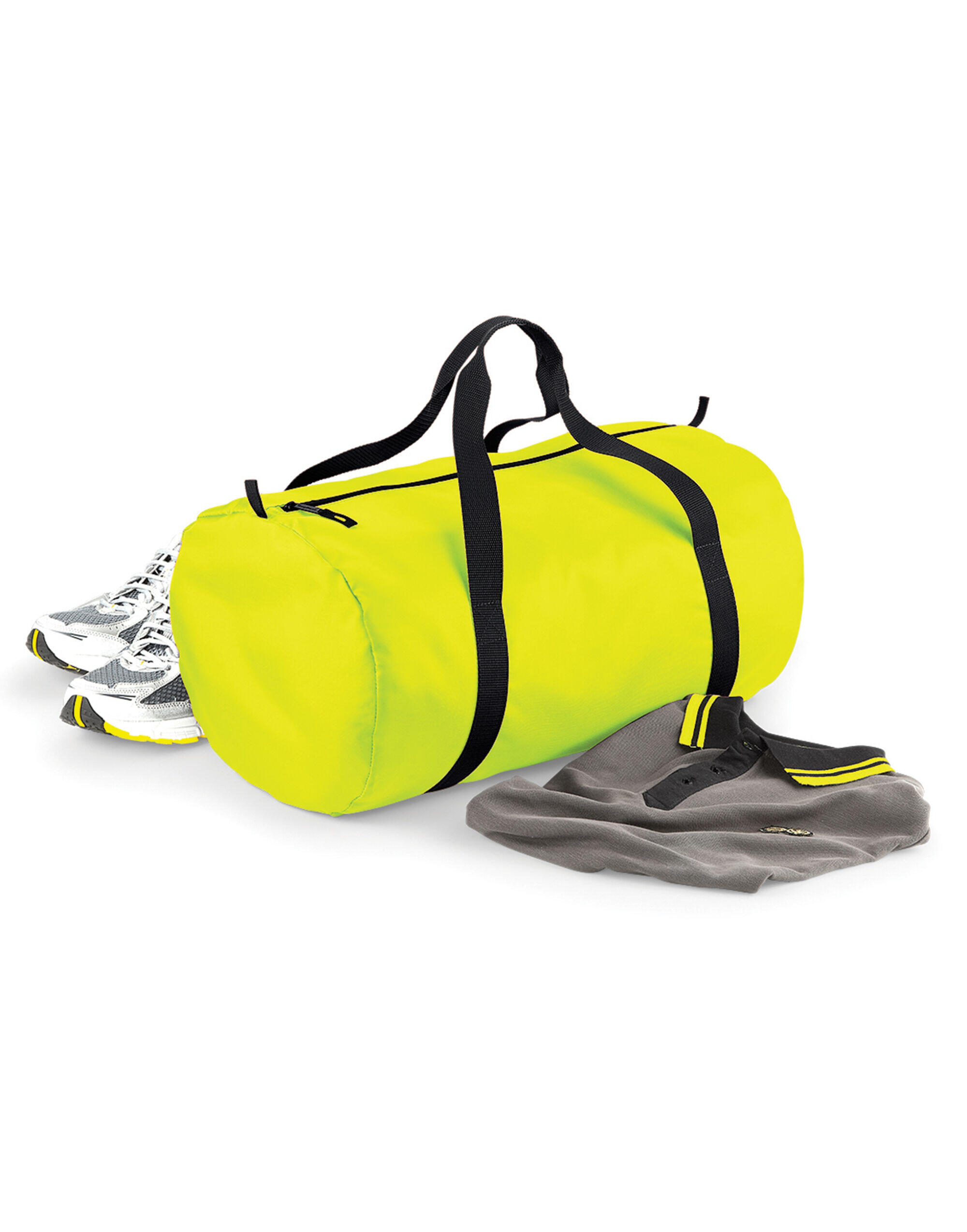 Bagbase BG150 Packaway Barrel Bag Fluorescent Yellow/Black