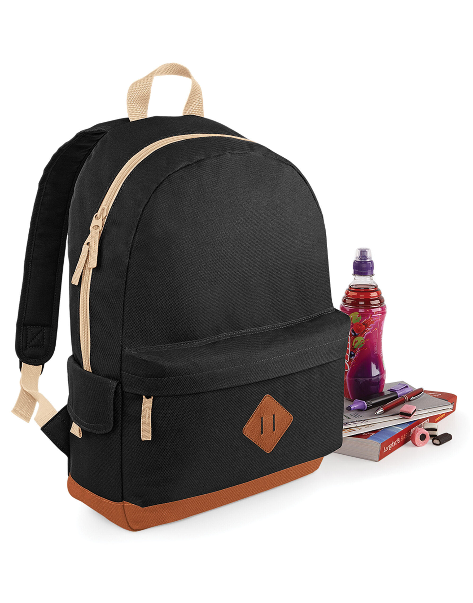 Bagbase Black Heritage Backpack