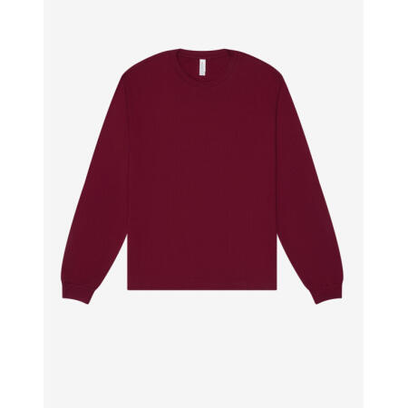 Bella CA3511 Bella Unisex Heavy Boxy Long Sleeve Tee Maroon