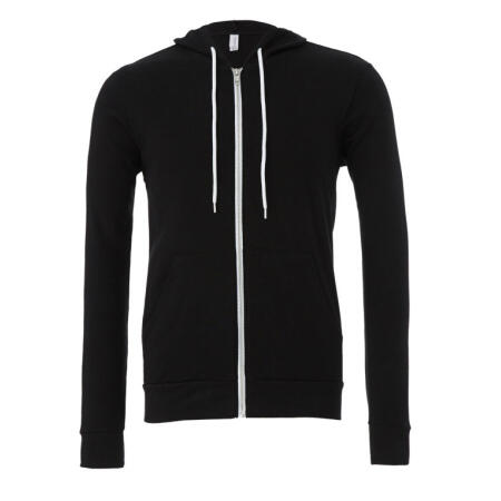 Bella CA3739 Bella Canvas Unisex Fleece FZ Hoodie Black