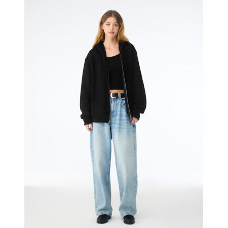 Bella CA4739 Bella Unisex Heavy Full Zip Hoodie Black