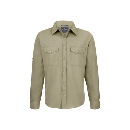 Craghoppers Expert CES001 Craghoppers Expert Men's Kiwi Long Sleeved Shirt Pebble