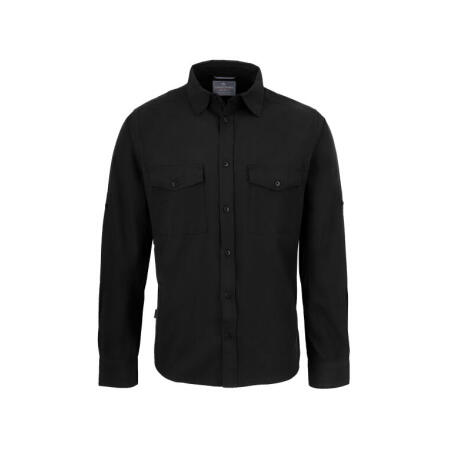 Craghoppers Expert CES001 Craghoppers Expert Men's Kiwi Long Sleeved Shirt Black