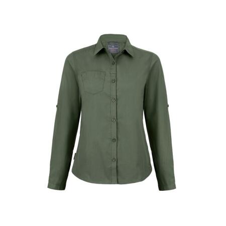 Craghoppers Expert CES002 Craghoppers Expert Women's Kiwi Long Sleeved Shirt Dark Cedar Green