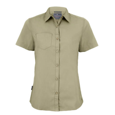 Craghoppers Expert CES004 Craghoppers Expert Womens Kiwi Short Sleeve Shirt Pebble
