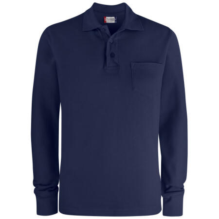 Clique CQ028235 Clique Basic Pocket Polo L/S Dark Navy