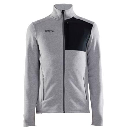 Craft CR1912218 Craft Men's ADV Explore Heavy Fleece Jacket Grey Melange/ Black