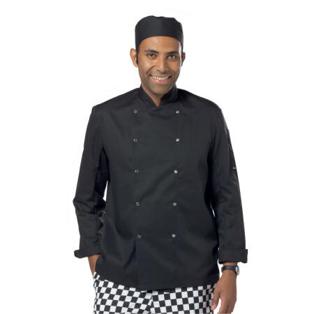 Dennys DD08C Dennys Long Sleeve Chef's Jacket (BK) Black