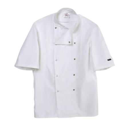 Dennys DD08S Dennys Short Sleeve Chef's Jacket White