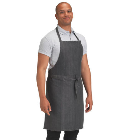 Indigo Cross Dyed Denim Bib Apron