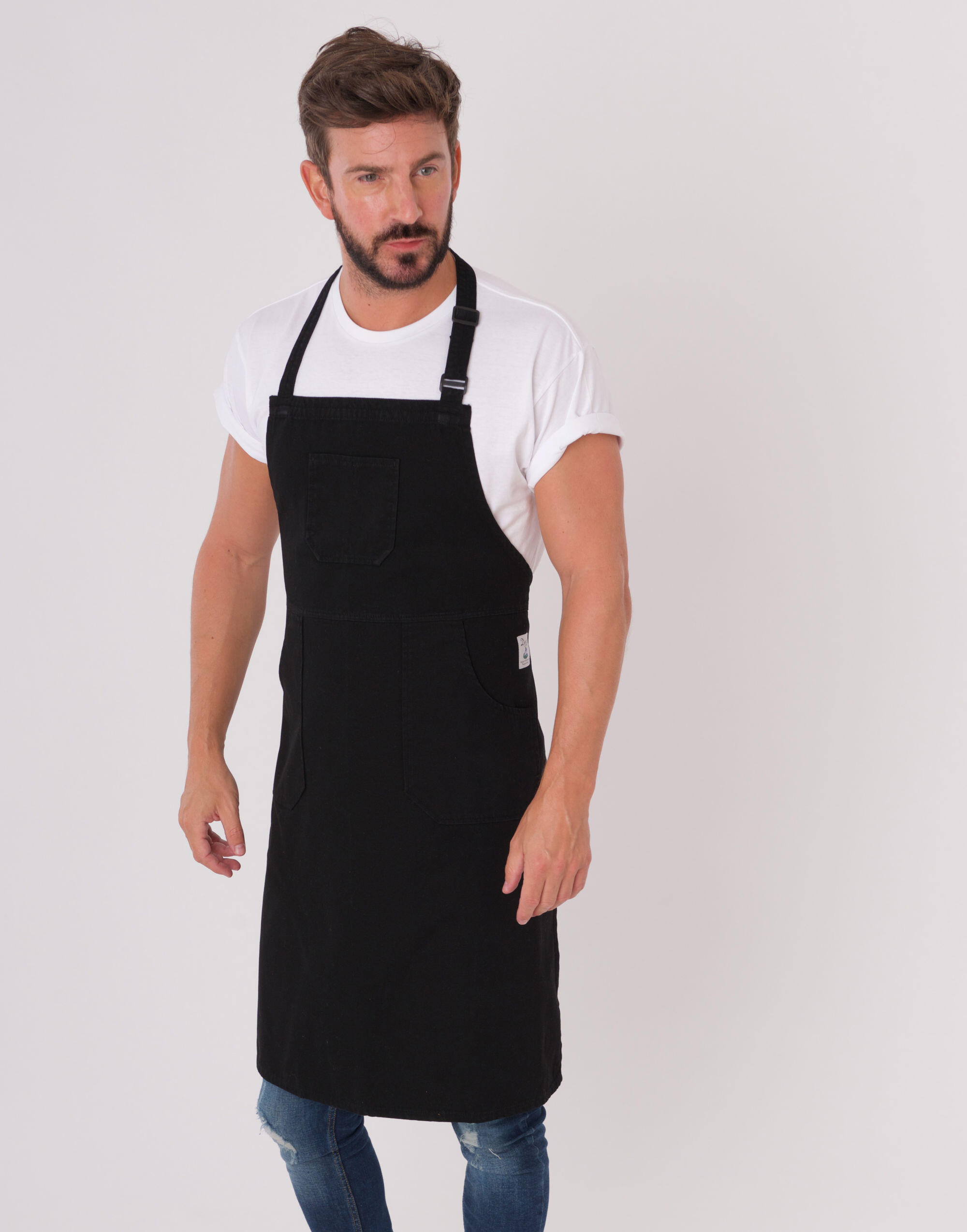 Dennys Black "Originals" Bib Apron