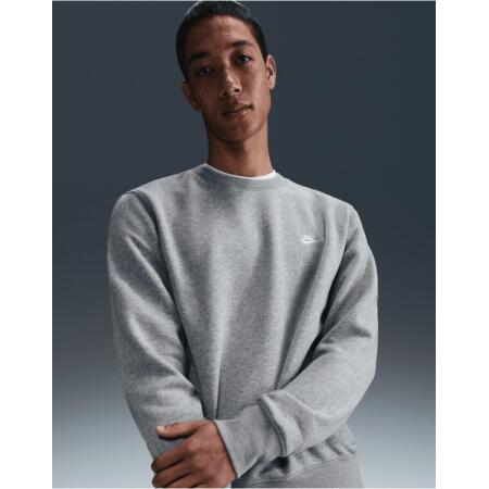 Nike Golf FN3886 Nike Golf Club Fleece Crew Dark Grey Heather/White