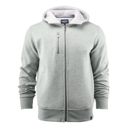 James Harvest HAR2111033 James Harvest Parkwick Full Zip Hood  Grey Melange