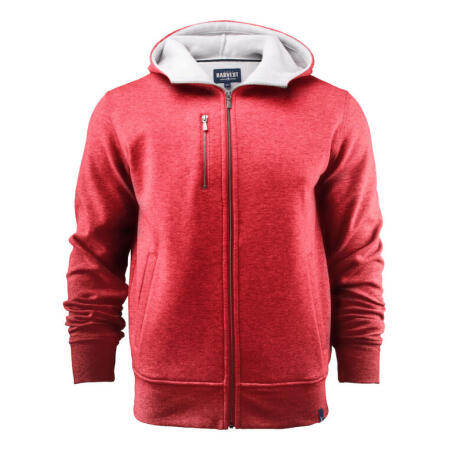 James Harvest HAR2111033 James Harvest Parkwick Full Zip Hood  Red Melange