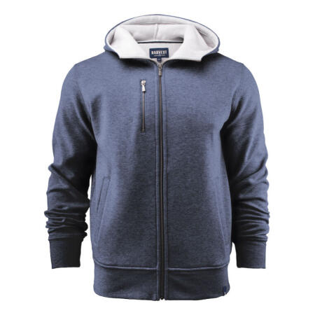 James Harvest HAR2111033 James Harvest Parkwick Full Zip Hood  Dark Blue Melange