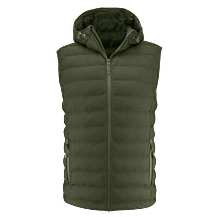 James Harvest HAR2111043 James Harvest Woodlake Heights Padded Vest Moss Green