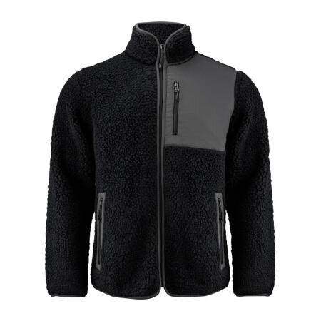 James Harvest HAR2111500 James Harvest Kingsley Sherpa Full Zip Fleece Black