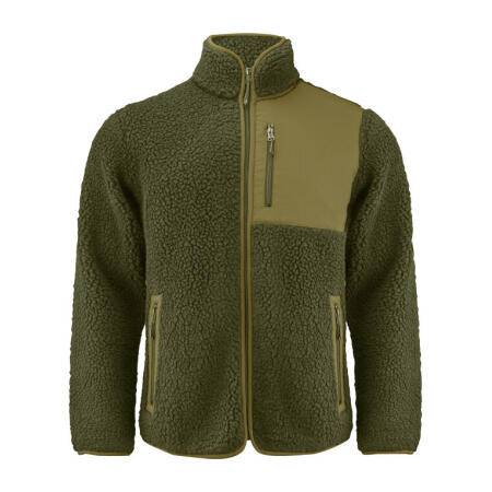 James Harvest HAR2111500 James Harvest Kingsley Sherpa Full Zip Fleece Moss Green