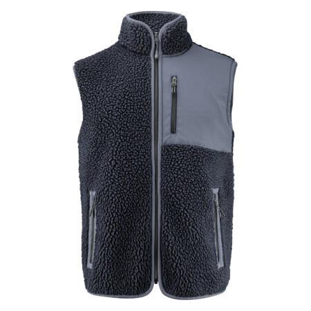 James Harvest HAR2111501 James Harvest Kingsley Sherpa Fleece Vest Navy