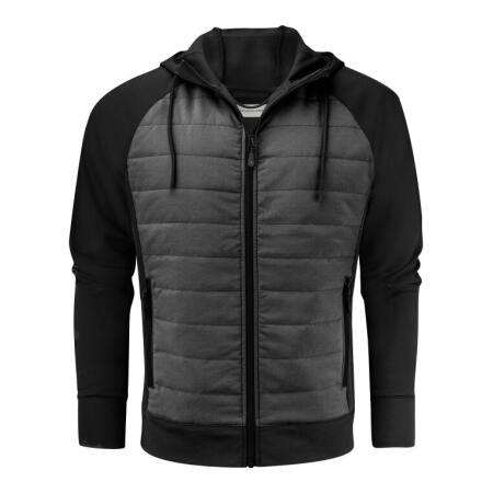 James Harvest HAR2112032 James Harvest Keyport Full Zip Hooded Hybrid Jacket Black