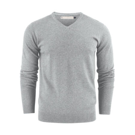 James Harvest HAR2112507 James Harvest Ashland V-Neck Knit Sweat Grey Melange
