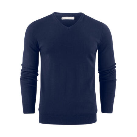 James Harvest HAR2112507 James Harvest Ashland V-Neck Knit Sweat Navy