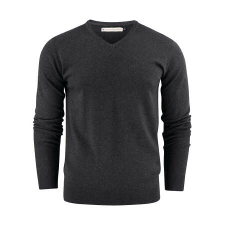 James Harvest HAR2112507 James Harvest Ashland V-Neck Knit Sweat Anthracite Melange