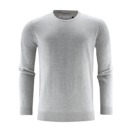 James Harvest HAR2112512 James Harvest Ashland U-Neck Knit Sweat Grey Melange