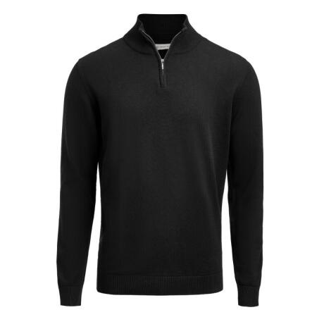 James Harvest HAR2112515 James Harvest Ashland Unisex 1/2 Zip Knitted Sweater Black
