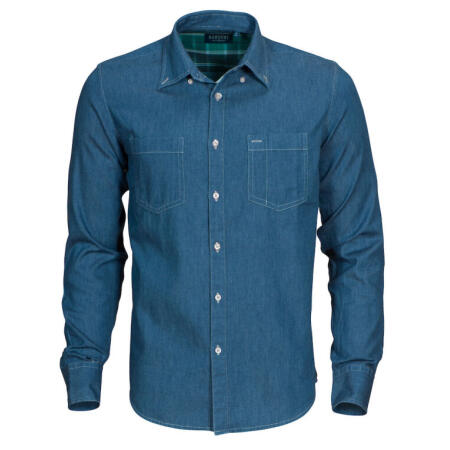 James Harvest HAR2113035 James Harvest Jupiter Denim Look Shirt Blue Denim