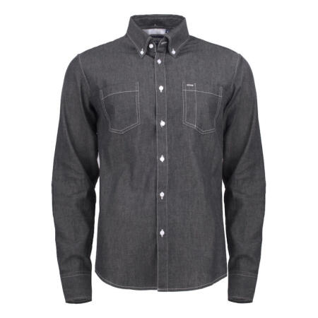 James Harvest HAR2113035 James Harvest Jupiter Denim Look Shirt Black Denim