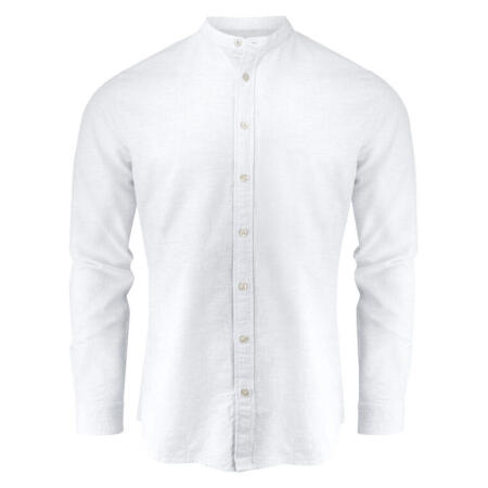 James Harvest HAR2113041 James Harvest Townsend Linen-Blend Shirt White