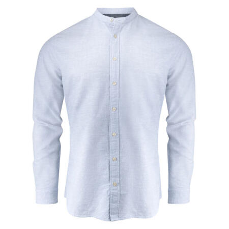James Harvest HAR2113041 James Harvest Townsend Linen-Blend Shirt Light Blue