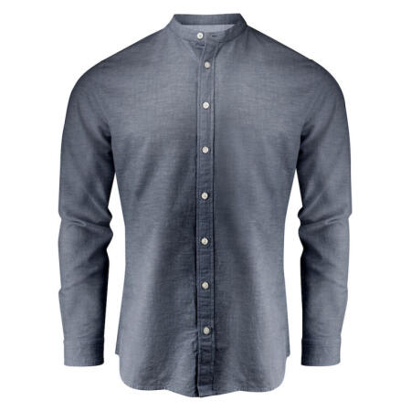 James Harvest HAR2113041 James Harvest Townsend Linen-Blend Shirt Navy