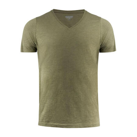 James Harvest HAR2114006 James Harvest Whailford V-Neck T-Shirt Moss Green