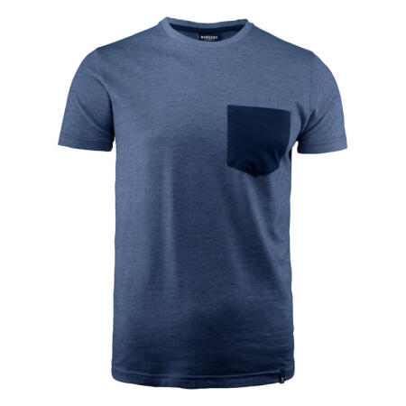 James Harvest HAR2114008 James Harvest Portwillow Pocket T-Shirt Dark Blue Melange