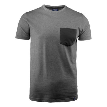 James Harvest HAR2114008 James Harvest Portwillow Pocket T-Shirt Black Melange