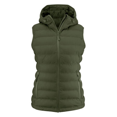 James Harvest HAR2121046 James Harvest Ladies Woodlake Heights Padded Vest Moss Green
