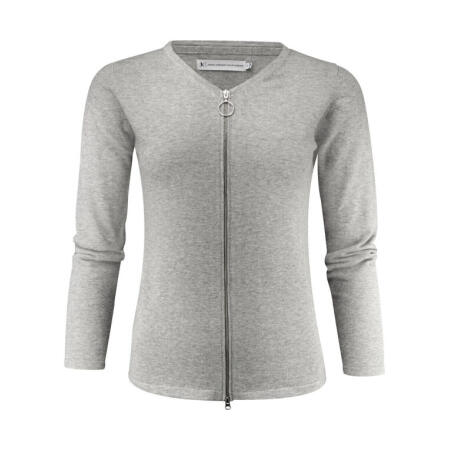 James Harvest HAR2122511 James Harvest Ladies Knitted Cardigan Grey Melange