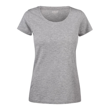 James Harvest HAR2124005 James Harvest Ladies Twoville T-Shirt Grey Melange