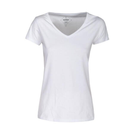 James Harvest HAR2124006 James Harvest Whailford V-Neck Ladies T White