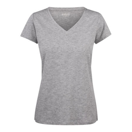 James Harvest HAR2124006 James Harvest Whailford V-Neck Ladies T Grey Melange