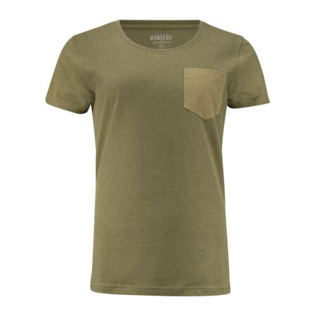 James Harvest HAR2124009 James Harvest Ladies Walcott T-Shirt Moss Green