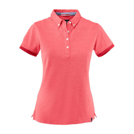James Harvest HAR2125031 James Harvest Larkford Ladies Pique Polo Red Melange