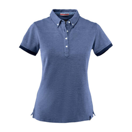 James Harvest HAR2125031 James Harvest Larkford Ladies Pique Polo Dark Blue Melange