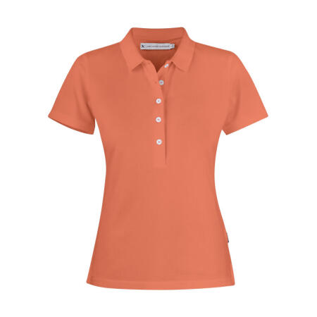 James Harvest HAR2125034 James Harvest Ladies Sunset Pique Polo Orange Vintage