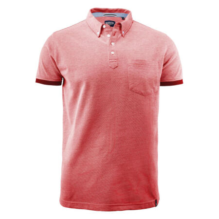 James Harvest HAR2135030 James Harvest Larkford Pique Polo Shirt Red Melange