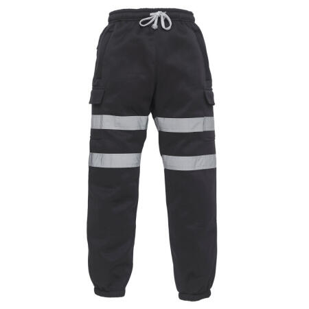 Yoko HV016T Yoko Hi-Vis Jogging Pants Black