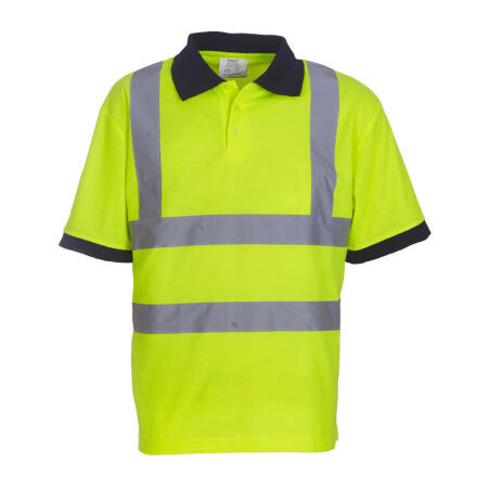 Yoko HVJ210-3M Yoko Hi-Vis Short Sleeve Polo Shirt Hi-Vis Yellow