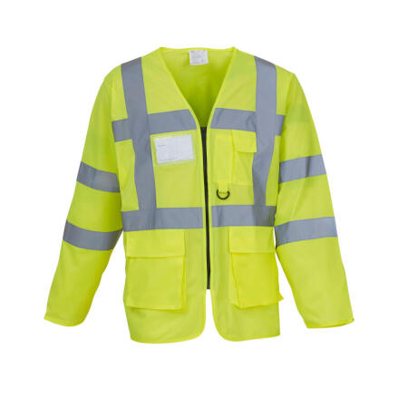 Yoko HVJ800 Yoko Hi-Vis Executive Long Sleeve Waistcoat Hi-Vis Yellow